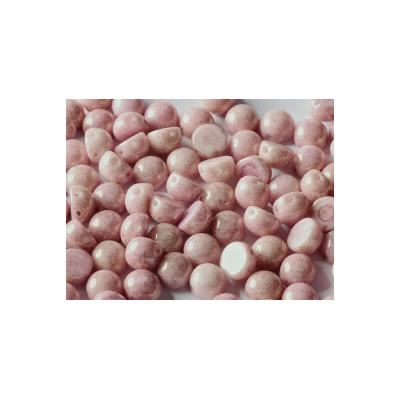 Perle Cabochon 2 trous Chalk White Lila Luster (x12) 