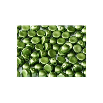 Perle Cabochon 2 trous Alabaster Pastel Olivine (x12) Perle Cabochon 2 trous Alabaster Pastel Olivine (x12)