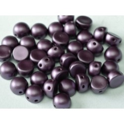 Perle Cabochon 2 trous Alabaster Pastel Bordeaux (x12) 