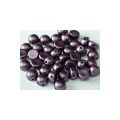 Perle Cabochon 2 trous Alabaster Pastel Bordeaux (x12) 