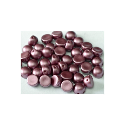 Perle Cabochon 2 trous Alabaster Pastel Burgundy (x12) 