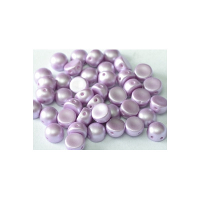 Perle Cabochon 2 trous Alabaster Pastel Light Rose (x12) Perle Cabochon 2 trous Alabaster Pastel Light Rose (x12)