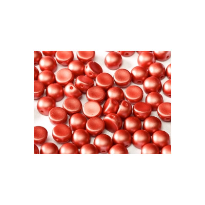 Perle Cabochon 2 trous Alabaster Pastel Dark Coral (x12) Perle Cabochon 2 trous Alabaster Pastel Dark Coral (x12)