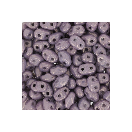 Perle SuperDuo® Mini Opaque Amethyst Luster 2X4mm (X10gr) 