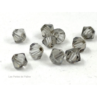 Toupies 4mm Crystal Shadow Satin - réf. 5301 (x20) Toupies 4mm Crystal Shadow Satin - réf. 5301 (x20)