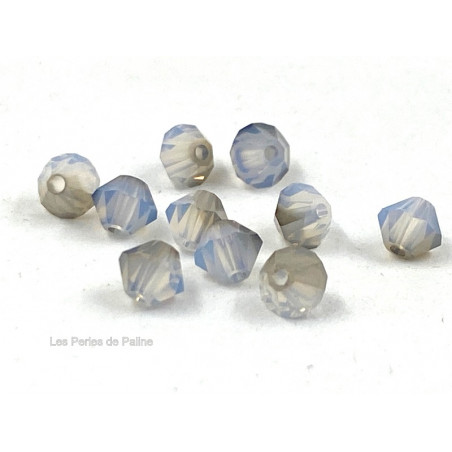 Toupies 4mm White Opal Satin - réf. 5301 (x20)