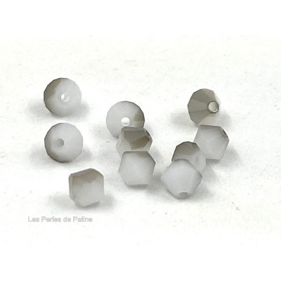 Toupies 4mm White Alabaster Satin- réf. 5301 (x20) Toupies 4mm White Alabaster Satin- réf. 5301 (x20)