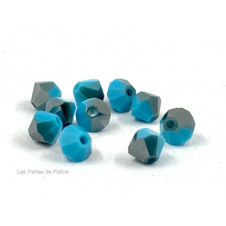 Toupies 4mm Turquoise Satin - réf. 5301 (x20)