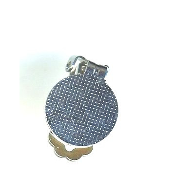 Boucle Clip à coller Argenté 16mm (x2) Boucle Clip à coller Argenté 16mm (x2)