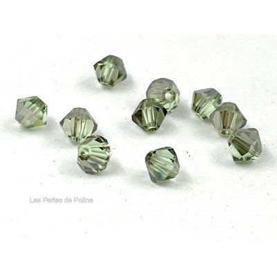 Toupies 4mm Chrysolite Satin - réf. 5301 (x20)