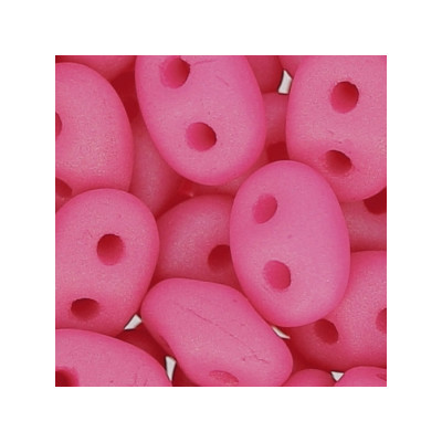 Perle SuperDuo® Mini Opaque Coral Silk Mat 2X4mm (10gr)