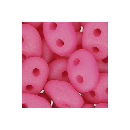 Perle SuperDuo® Mini Opaque Coral Silk Mat 2X4mm (10gr)