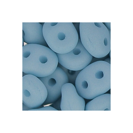 Perle SuperDuo® Mini Opaque Light Azore Silk Mat 2X4mm (10gr)