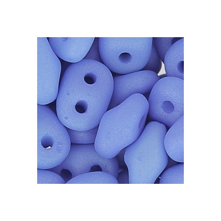 Perle SuperDuo® Mini Opaque Sapphire Silk Mat 2X4mm (10gr)