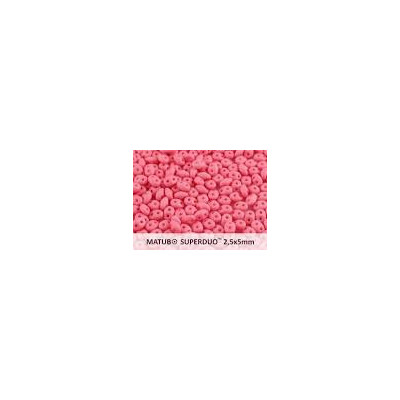 Perle SuperDuo® Mini Opaque Rose Silk Mat 2X4mm (10gr)