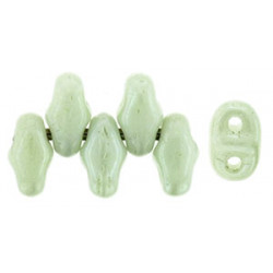 Perle SuperDuo® Mini Opaque Light Green Ceramique 2X4mm (x10gr) 