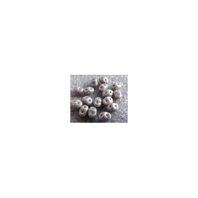 Perle SuperDuo® Mini Opaque Grey Ceramique Look 2X4mm (x10gr)