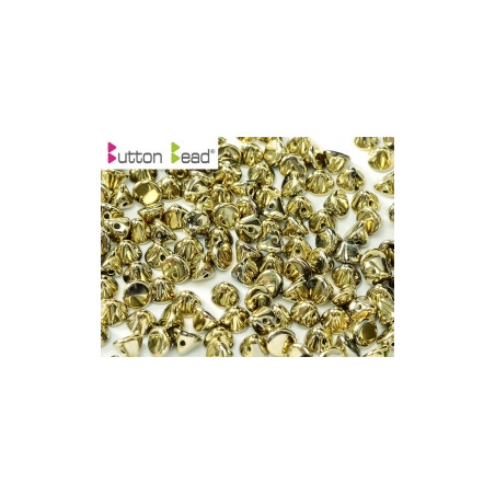 Perles Buttons 4mm Crystal Amber Full (X30)