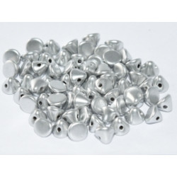 Perles Buttons 4mm Aluminium Silver (X30)