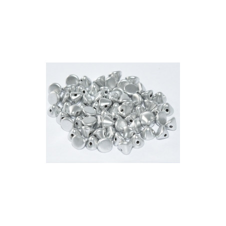 Perles Buttons 4mm Aluminium Silver (X30)