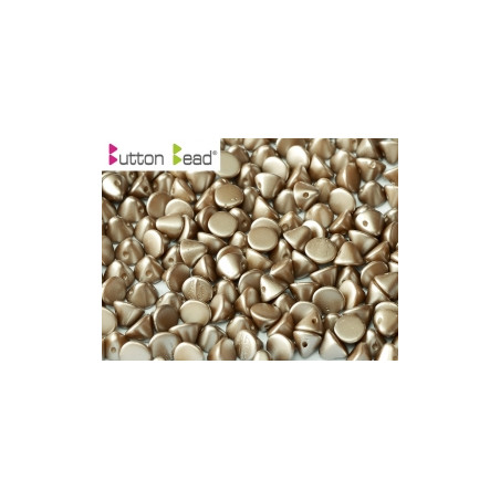 Perles Buttons 4mm Alabaster Pastel Light Brown (X30)