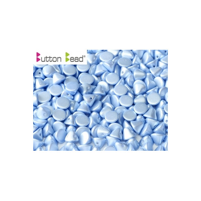 Perles Buttons 4mm Alabaster Pastel Light Sapphir (X30) Perles Buttons 4mm Alabaster Pastel Light Sapphir (X30)