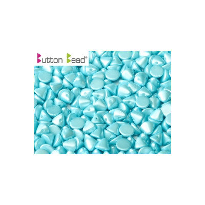Perles Buttons 4mm Alabaster Pastel Aqua (X30) Perles Buttons 4mm Alabaster Pastel Aqua (X30)