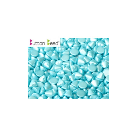 Perles Buttons 4mm Alabaster Pastel Aqua (X30)