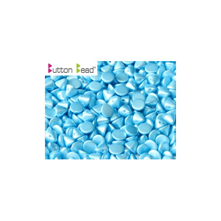 Perles Buttons 4mm Alabaster Pastel Turquoise (X30)