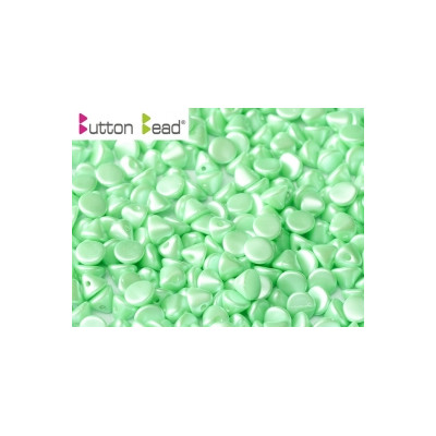 Perles Buttons 4mm Alabaster Pastel Light Green (X30)