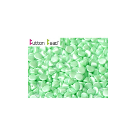 Perles Buttons 4mm Alabaster Pastel Light Green (X30)