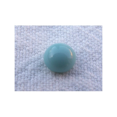 Cabochon en verre de Bohème 20X7mm Turquoise Opaque (X1) 