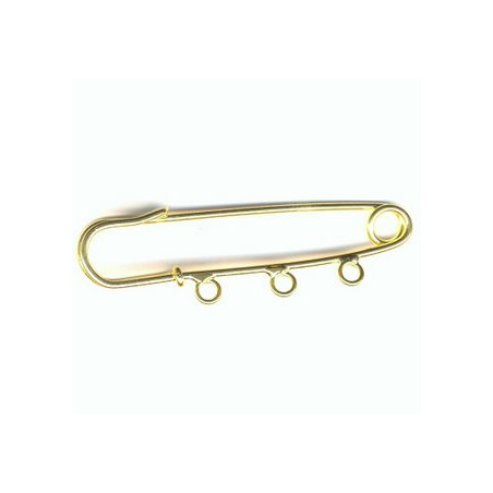 Broche 3 anneaux Dorée(X1)