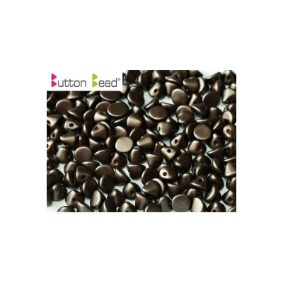 Perles Buttons 4mm Alabaster Pastel Dark Brown (X30)