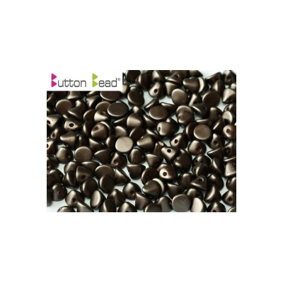 Perles Buttons 4mm Alabaster Pastel Dark Brown (X30) Perles Buttons 4mm Alabaster Pastel Dark Brown (X30)