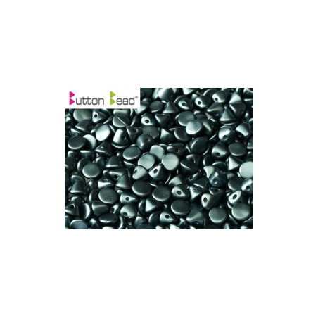 Perles Buttons 4mm Alabaster Pastel Dark Grey (X30)