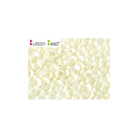 Perles Buttons 4mm Alabaster Pastel Light Cream (X30)