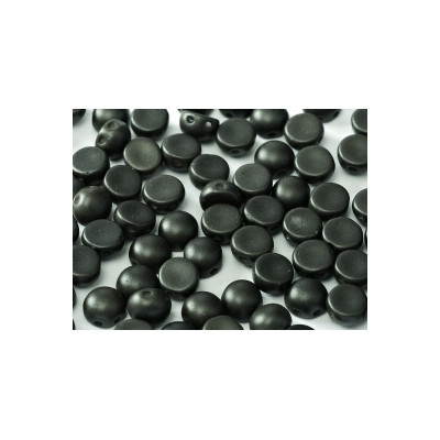 Perle Cabochon 2 trous Metallic Black (x12) Perle Cabochon 2 trous Metallic Black (x12)