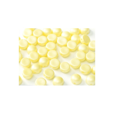 Perle Cabochon 2 trous Alabaster Pastel Yellow (x12) 