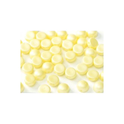 Perle Cabochon 2 trous Alabaster Pastel Yellow (x12) Perle Cabochon 2 trous Alabaster Pastel Yellow (x12)