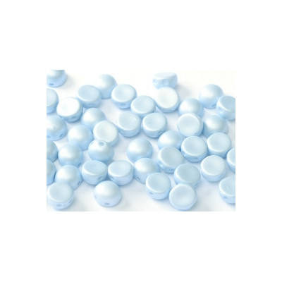 Perle Cabochon 2 trous Alabaster Pastel Blue (x12) Perle Cabochon 2 trous Alabaster Pastel Blue (x12)