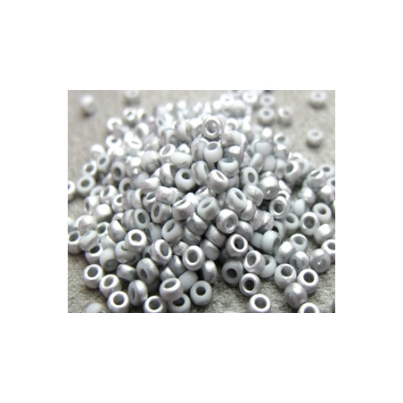 R11-0402F Rocailles 11/0 White Opaque Labrador Matted (x10gr) 