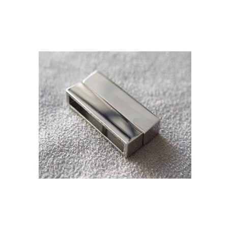 Fermoir Magnétique Style "Hypanema" 38X19X3mm Argenté vieilli (X1) 