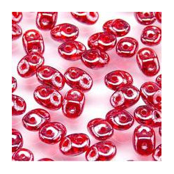 Perle SuperDuo® Mini Ruby Luster 2X4mm (X10gr)