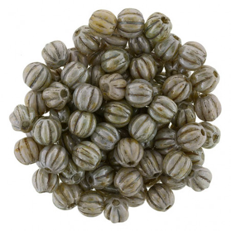 Melon Round 5mm Opaque Ultra Luster Green (x50)