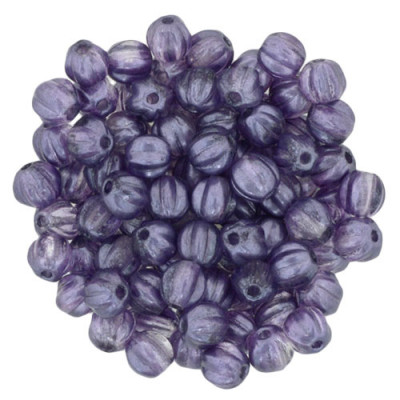 Melon Round 5mm Satin Lavender (x50) Melon Round 5mm Satin Lavender (x50)