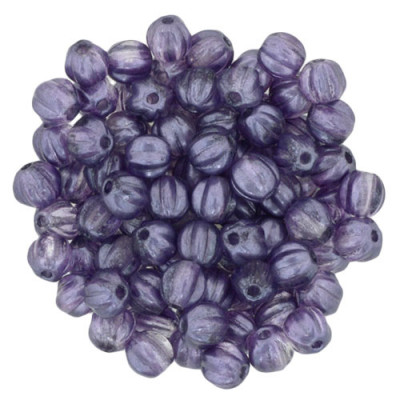 Melon Round 5mm Satin Lavender (x50)