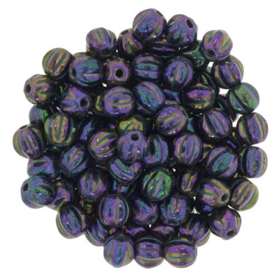 Melon Round 5mm Iris Purple (x50) Melon Round 5mm Iris Purple (x50)