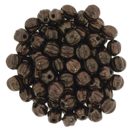 Melon Round 5mm Dark Bronze (x50)