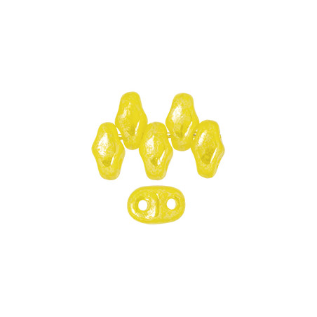Perle SuperDuo® Mini Luster Milky Yellow 2X4mm (X10gr) 